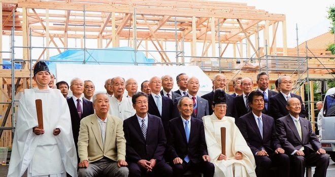 稲荷神社 社務所と御輿庫を建て替え