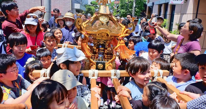 第５回清瀧神社こどもまつり 伝統継承して子どもたちが祭りを盛り上げる